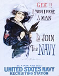 WW II Recruiting Poster "Gee!! I Wish I Were A Man"